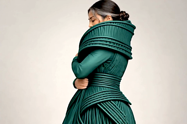 Owner-selected Emerald Cocoon cover: emerald collar and wrapped silhouette.